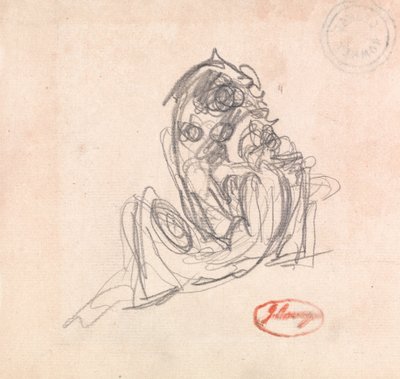 Reclining Figure and Seated Figure by George Romney